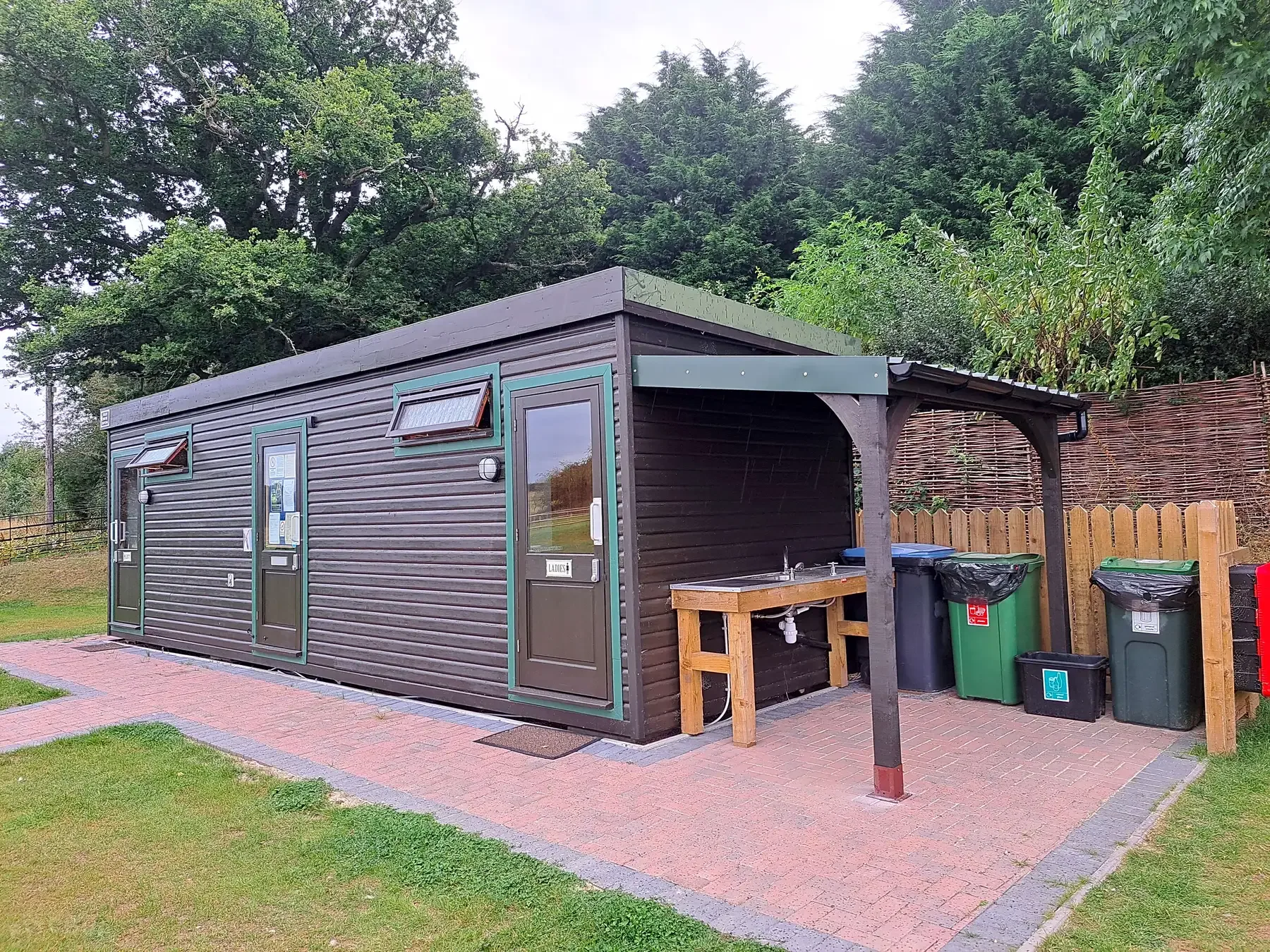 Grass electric pitch at Willows Camping